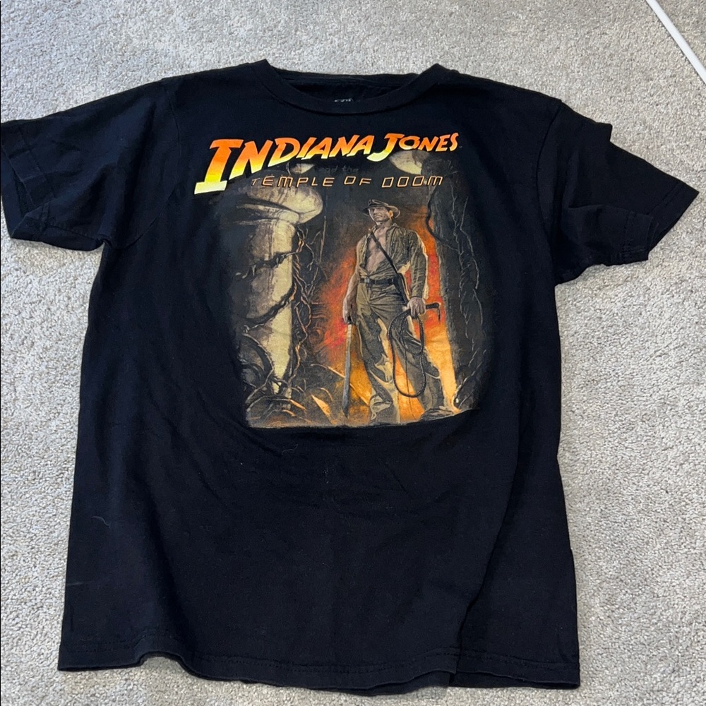 Indiana Jones Temple of Doom Black Graphic Tee